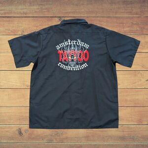 Amsterdam Tattoo Convention Vintage Y2K Button Down Shirt XXL Old Dragon Logo